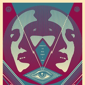 I See Static (Blue) by Shepard Fairey