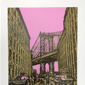 Manhattan Bridge (Pink Artist Proof) by Nick Walker
