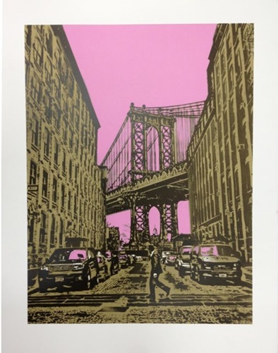 Manhattan Bridge (Pink Artist Proof) by Nick Walker