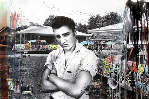 Happy Birthday Elvis! - Cadillac King (Hand-Finished) by Mr Brainwash