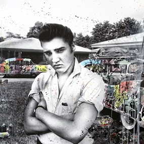 Happy Birthday Elvis! - Cadillac King (Hand-Finished) by Mr Brainwash