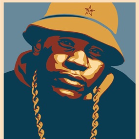 LL Cool J (Blue) by Shepard Fairey