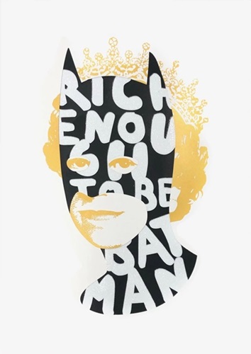 Rich Enough To Be Batman (Black and Gold, Diamond Glitter) by Heath Kane