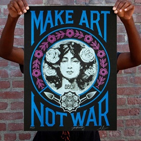 Make Art Not War (Painting) (Black) by Shepard Fairey