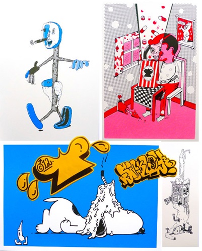 Kiosk Print Set (Bubblegum Edition) by Sickboy | Mudwig | Russell Maurice