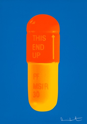 The Cure (Sky Blue / Orange / Sunset Orange) by Damien Hirst