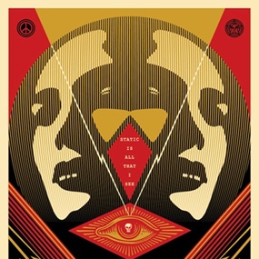 I See Static (Red) by Shepard Fairey