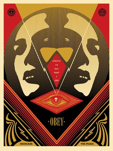 I See Static (Red) by Shepard Fairey