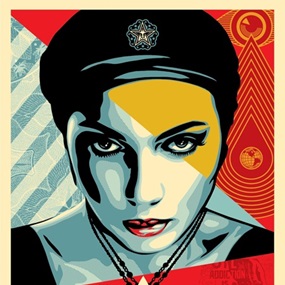 Oil Lotus Woman by Shepard Fairey