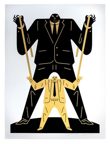 Little Big Man Putin / Trump (Gold) by Cleon Peterson