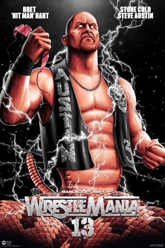 WrestleMania 13: Stone Cold Steve Austin vs. Bret Hart (Variant) by Matt Ryan Tobin