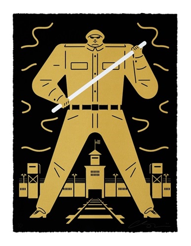 Last Stop America, Land Of The Free (Gold) by Cleon Peterson