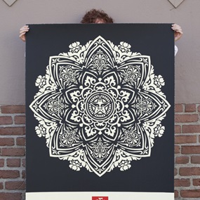 Mandala Ornament 1 (Large Format - Black) by Shepard Fairey