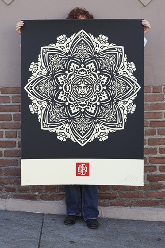 Mandala Ornament 1 (Large Format - Black) by Shepard Fairey