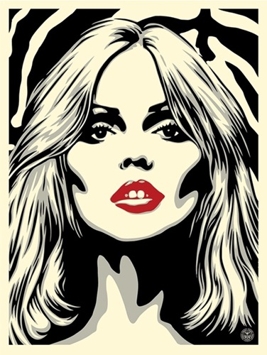 Debbie Harry Zebra Skin  by Shepard Fairey