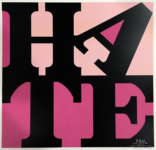 Hate (Pink) by D*Face