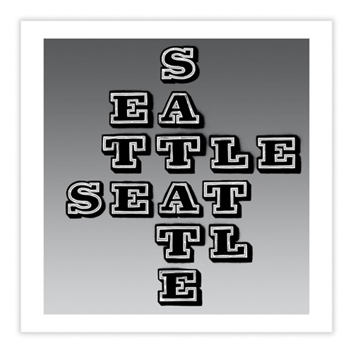 Seattle (Silver Grey  Fade) by Ben Eine