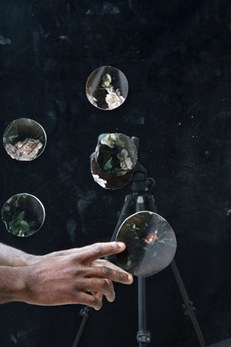 Darkroom Mirror With Roses At Night  by Paul Mpagi Sepuya