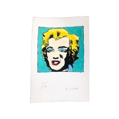Untitled From Marilyn Monroe (1967) / Homage To Andy Warhol (Teal) by Anthony Lister