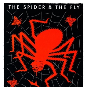 The Spider & The Fly (Red & Black) by Cleon Peterson