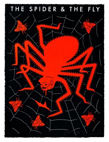 The Spider & The Fly (Red & Black) by Cleon Peterson