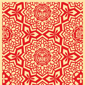Yen Pattern (Red) by Shepard Fairey