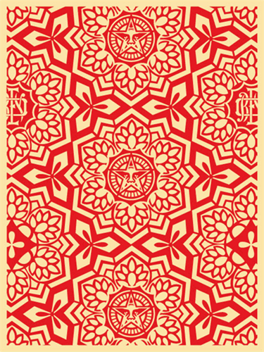 Yen Pattern (Red) by Shepard Fairey