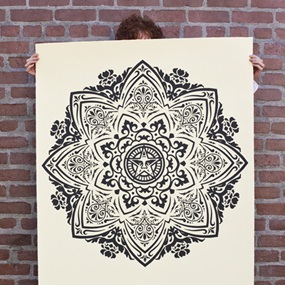 Mandala Ornament 1 (Large Format - Cream) by Shepard Fairey