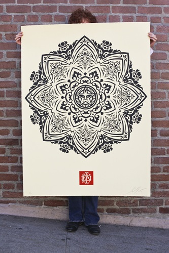 Mandala Ornament 1 (Large Format - Cream) by Shepard Fairey