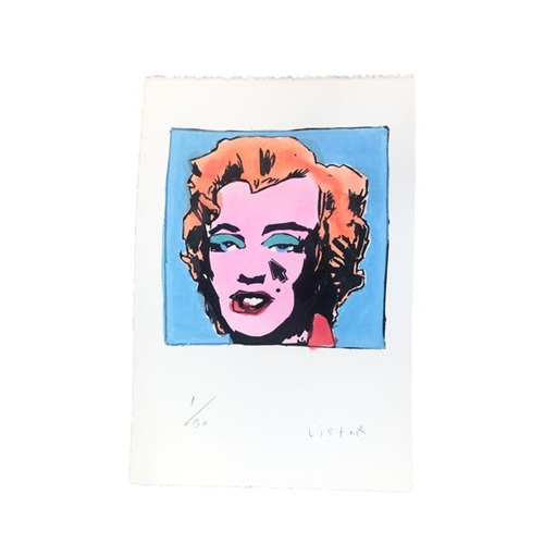 Untitled From Marilyn Monroe (1967) / Homage To Andy Warhol (Blue) by Anthony Lister