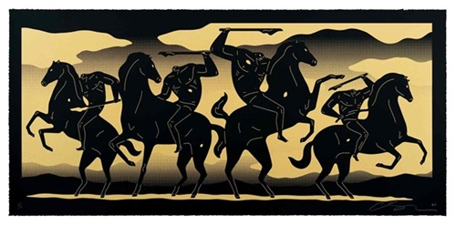 The Fourhorseman (Gold) by Cleon Peterson