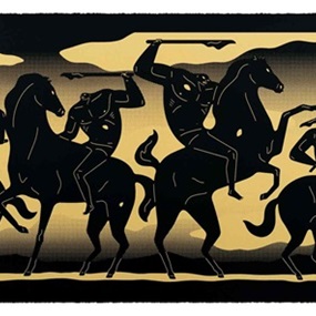 The Fourhorseman (Gold) by Cleon Peterson