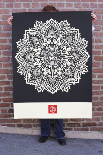 Mandala Ornament 2 (Large Format - Black) by Shepard Fairey