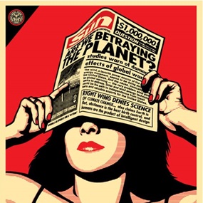 Global Warning (Red) by Shepard Fairey