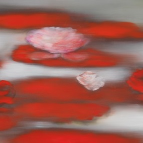 Floating Red by Ross Bleckner