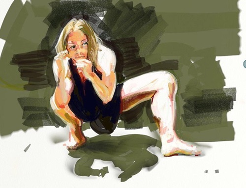 Crouching Dancer  by Eric Fischl