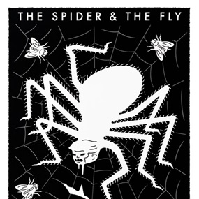 The Spider & The Fly (Black) by Cleon Peterson