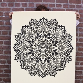 Mandala Ornament 2 (Large Format - Cream) by Shepard Fairey