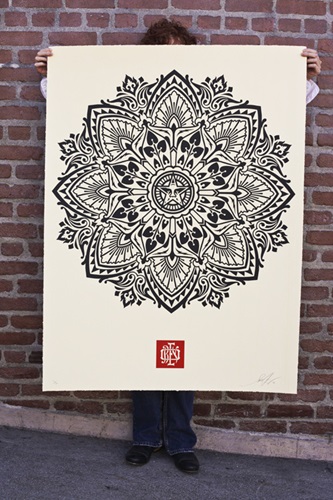 Mandala Ornament 2 (Large Format - Cream) by Shepard Fairey