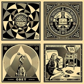 50 Shades Of Black Large Format Print Set (First Edition) by Shepard Fairey