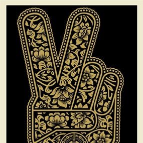 Peace Fingers (End Gun Violence Together) by Shepard Fairey