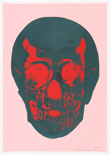 Till Death Do Us Part (Candy Floss - Pink, Racing Green, Pigment Red) by Damien Hirst