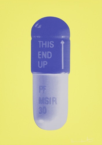 The Cure (Neon Yellow / French Lilac / Amethyst) by Damien Hirst