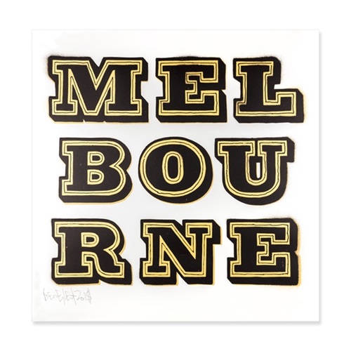 Melbourne (Gold) by Ben Eine