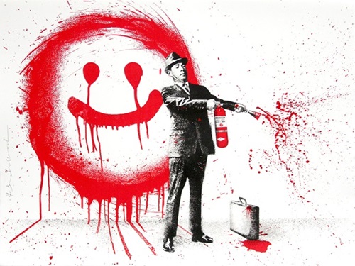Spray Happiness (Red) by Mr Brainwash