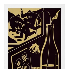 American Still Life: Shots Fired (Gold) by Cleon Peterson