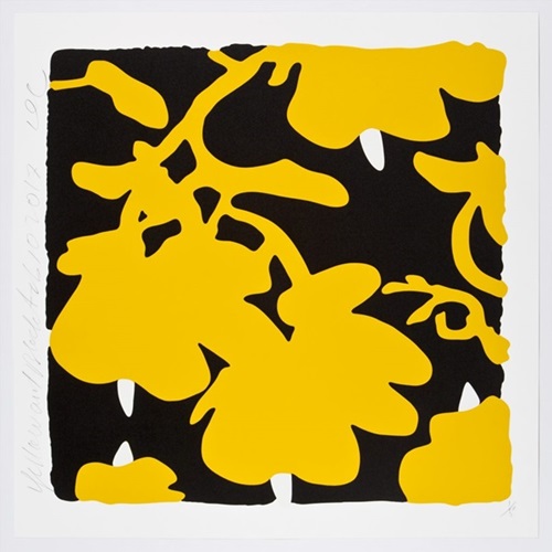 Lantern Flowers (Yellow And Black) by Donald Sultan