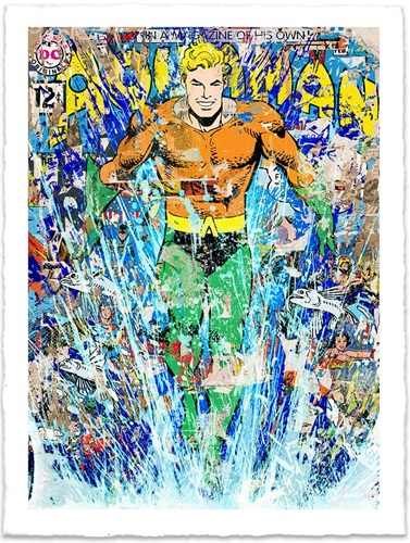 Aquaman (Hand-Finished) by Mr Brainwash