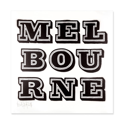 Melbourne (Silver) by Ben Eine