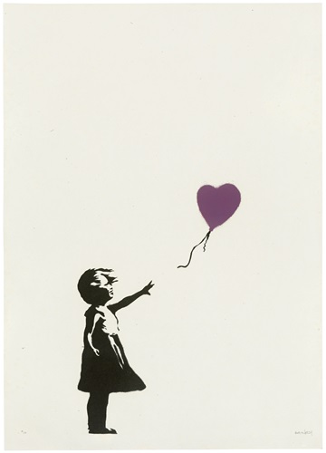 Girl With Balloon (Purple Artist Proof) by Banksy